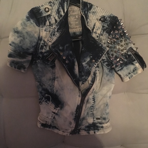 Jackets & Blazers - Guess jeans denim embellished jacket